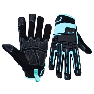 Premium Cut Resistant Waterproof <b>Thumb</b> TPR Back Impact Level 3 Safety <b>Cuff</b> Yellow Grain Cowhide Leather Working Safety Gloves - Product Image 1