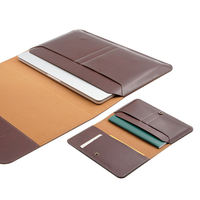 Funda para Portátil de Cuero Genuino Crazy Horse, Moderna, de Alta Calidad, Ligera, con Logotipo y Color Personalizados