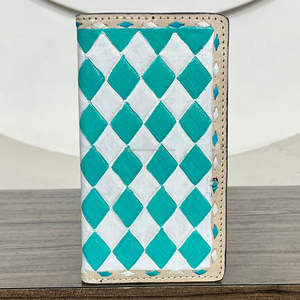 กระเป๋าสตางค์หนังวัวแท้ลายตารางหมากรุกแบบยาว RFID สำหรับทุกเพศ สไตล์ตะวันตก แฟชั่นทันสมัย พร้อมช่องใส่บัตรและคลัทช์ รับผลิตแบบ OEM/ODM และดรอปชิป - Product Image 4