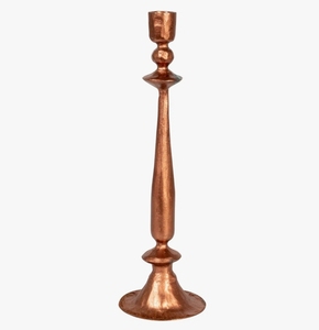 Porte-bougie conique en cuivre - Chandelier vintage haut avec finition martelée pour une décoration élégante de la maison et une touche décorative pour la table à manger - Product Image 2