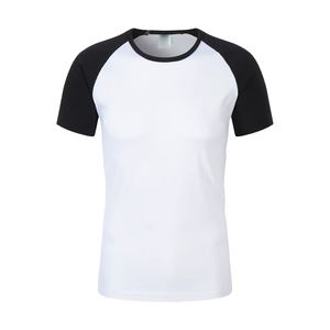 Camiseta de moda urbana para hombre, 100% algodón, cuello redondo, camiseta con cuello simulado para hombre - Product Image 3