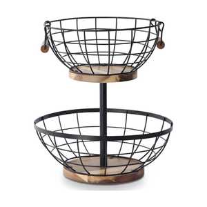 Modern Silver Chrome Metal Wire Wave Design Fruit Bowl Decorative Tabletop Centerpiece Basket Kitchen Countertop <b>Storage</b> Tray - Product Image 4