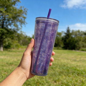 Gobelet à paillettes portable de 750 ml avec paille, sans BPA, réutilisable - Product Image 2