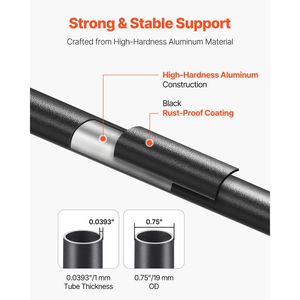 Set da 51 Pezzi di Balaustre in Alluminio per Scale, Ringhiera a 32 Fusi da 3/4 Pollici, Luci da Incasso Impermeabili in Metallo per Ringhiere di Scale - Product Image 3
