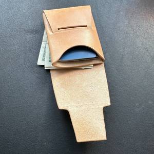 Portefeuille en cuir anti-RFID sans couture, fin, minimaliste, fait main, porte-cartes pour homme LSW-0039 - Product Image 4