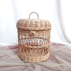 Caja decorativa de ratán, organizador de almacenamiento, cajas para exhibición en habitaciones y contenedor, precio de fabricante. - Product Image 1
