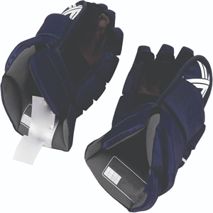 Ice Hockey Gloves Full Finger Navy Blue Polyester <b>Hook</b> And Loop Closure Unisex All Seasons Sports Protective Gear - Product Image 2