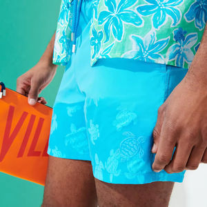 Trajes de Baño Personalizados para Hombre, de Poliéster/Nailon Termosensible Reactivo al Agua, Cintura Elástica, Casuales, de Lujo, con Logotipo, Shorts de Playa - Product Image 5