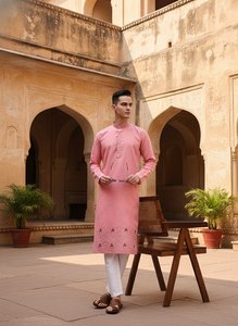 Creaciones NiMa, Pantalones de Algodón Rosa para Hombre, Corte Regular, Hasta la Rodilla, Tradicionales Indios y Pakistaníes, para Bodas y Fiestas, Reversibles, de Secado Rápido - Product Image 5