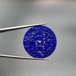 Esfera de Reloj A K Gems de Lapislázuli Azul Natural, Modelo ETH-1001, 31.50 mm, Redonda, Pulida por un Lado - Product Image 4