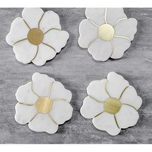 Premium Quality Eco-Friendly <b>Marble</b> <b>Coasters</b> Durable Washable Natural Stone Mats & Pads for Home Decor - Product Image 3