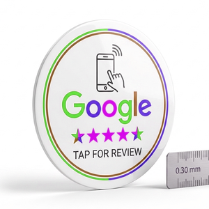 Tarjeta NFC de reseñas de Google, tarjeta inteligente de PVC personalizada OEM con logotipo personalizado y código QR - Product Image 3