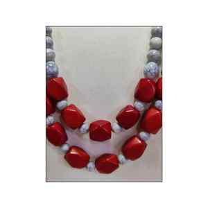 Collier de perles en résine de couleur personnalisable, disponible en différentes tailles, idéal pour les mariages, les fiançailles, les fêtes de Noël et le port au bureau - Product Image 5