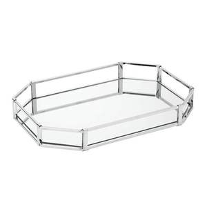 Plateau décoratif miroir géométrique doré, luxe, octogonal, en métal, organiseur de cosmétiques, plateau à bijoux et parfums, décoration intérieure, mariage - Product Image 4