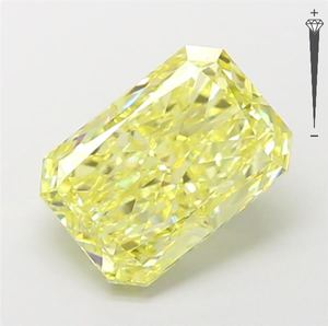 Diamant de laboratoire CVD certifié IGI, 3,04 carats, taille Radiant, couleur Jaune Intense Fantaisie, clarté VVS2, LG 792675455, ROYAL GEMS FOR JEWE - Product Image 2