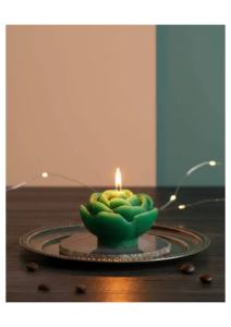 Handcrafted Custom Scented Flower-Shaped Eco-Friendly <b>Paraffin</b> Wax Air Freshening Candles for Home Decor & Christmas/Diwali - Product Image 2