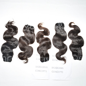 Wholesale 100% Raw Virgin Unprocessed Human Hair Weave Extensions Bodywave Bundles Cuticle Aligned No Dyed Human Hair Extensions - Product Image 2