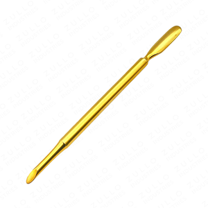 Pousse-cuticules mini en acier inoxydable couleur or rose, tête plate carrée, marque privée OEM, outil de beauté pour manucure et pédicure - Product Image 3