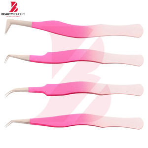 Meilleures pinces à cils pour extensions, pinces courbées à pointe fine pour isolation des cils, pour extensions de cils classiques et individuelles en volume - Product Image 2