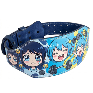 เข็มขัดยกน้ำหนักลายอนิเมะ หนังแท้แบบสองหัวเข็มขัด  เข็มขัดอนิเมะหนังแท้  รองรับหลัง 10 มม. เข็มขัดเทรนเนอร์สำหรับออกกำลังกาย - Product Image 3