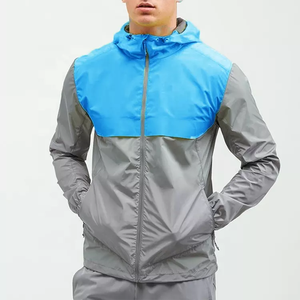 Wholesale <b>Waterproof</b> Lightweight <b>Men</b> Windbreaker Jacket Outdoor Hooded Sportswear Running <b>Coat</b> Breathable Windproof Outerwear - Product Image 5