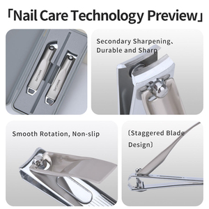 Kit de Manucure Professionnel Classique Personnalisé avec Logo, 4-en-1, Coupe-Ongles à Ressort Unique, Étui Métallique Portable, Trousse de Soin des Ongles en Gros - Product Image 4