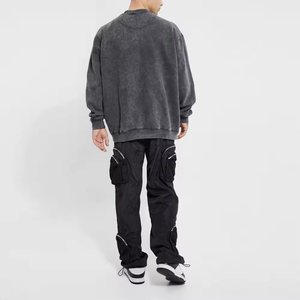 Sudaderas y Hoodies para Hombre de Algodón French Terry con Lavado Ácido, Cuello Redondo, Estilo Desgastado, Alta Calidad, Transpirables, Ecológicas, para Invierno - Product Image 6