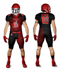 เสื้อฟุตบอลอเมริกันขายส่ง ออกแบบเองได้ ชุดยูนิฟอร์มอเมริกันฟุตบอล ผ้าสแปนเด็กซ์/ผ้าฝ้าย/ใยไผ่ ระบายอากาศได้ดี สำหรับกีฬา - Product Image 6