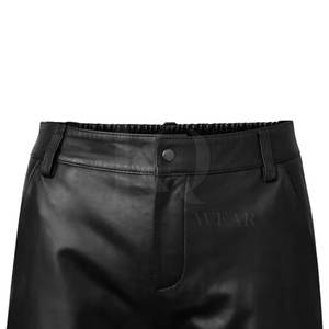 Pantalones Cortos Casuales de Cuero para Hombre con Costuras Reforzadas, Cintura Cómoda, Ecológicos y Transpirables para Uso Diario - Product Image 3