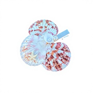 Seashell hair clip cute handmade seashell hair clip with <b>crab</b> claw accent for girls coastal look perfect ocean lover gift - Product Image 1