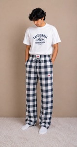 Pijama de Verano para Hombre 2026, Diseño a Cuadros Negro Medianoche, Ligero y Cómodo, Ropa de Dormir para Hombre - Product Image 1