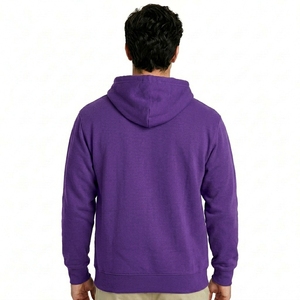Men's for Hooded Sweatshirt Oversized Solid Color Cotton Fleece Casual Pullover Hoodie Front Pocket Autumn Wear Eco-Friendly - Product Image 2