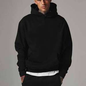 Custom Logo Cotton Blend Fleece <b>Pullover</b> Oversized Hoodies for <b>Men</b> Women Kids Winter Plain Thick with Embroidered Front - Product Image 2
