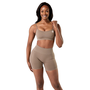 Soutien-gorge de sport sans coutures pour femme, avec bretelles, pour yoga, gym, entraînement, maintien extensible, design minimaliste, respirant, vêtements de sport actifs - Product Image 4