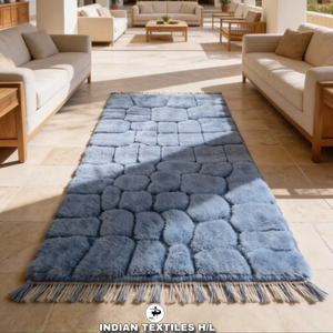Tapis Beni Ourain marocain unique, fait main, style bohème, Albertina, tapis en laine noué à la main par ITHL - Product Image 1
