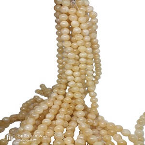 High quality Yellow Calcite 8mm 45 to 48 natural beads string wholesale crystal For <b>healing</b> & energy meditation reiki crystal - Product Image 5