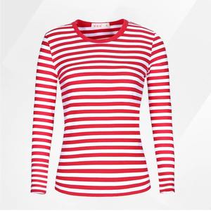 เสื้อผ้าผู้ชาย เสื้อยืด เสื้อผ้าผู้ชาย เสื้อยืดผู้หญิง เสื้อเชิ้ตลายทางลำลองแขนยาว เสื้อแฟชั่นไซส์ใหญ่ - Product Image 1