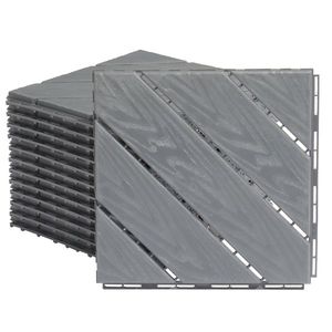 9 Pack Plastic Interlocking Deck Tiles 11.8"x11.8" Waterproof Flooring for Indoor & Outdoor Patio for Decking - Product Image 2
