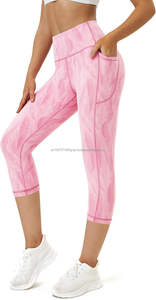 Legging de yoga imprimé écologique taille haute ultra-doux personnalisé pantalon d'entraînement de compression sans couture avec poches taille élastique - Product Image 5