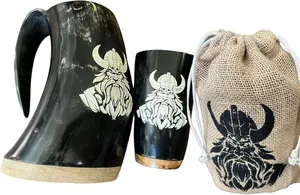 Jarra Decorativa con Forma de Cuerno Vikingo para Beber Cerveza, Jarra Rústica para Bar y Decoración del Hogar, Disponible al Mejor Precio - Product Image 5