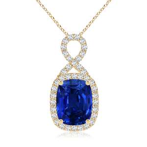 Colgante Infinito de Oro Sólido de 14K con Esmeralda Rectangular de 8*6mm y 1.25Ct, para Collar, Hermoso Colgante para Fiestas - Product Image 1