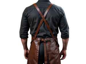 Tablier de boucher en cuir véritable, résistant à l'huile et aux odeurs, protection pour la transformation de la viande - Vêtement de travail professionnel imperméable - Product Image 5