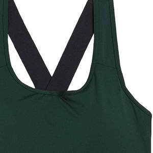 OEM Service 100% Polyester Breathable Solid Color Women Sports Bra-High Support Yoga Front Logo Lightweight Fitness Wear - Product Image 5