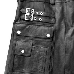 GENUINE <b>LEATHER</b> MEN FULL <b>LEATHER</b> Pleated Gladiator Kilt 2026 - Product Image 3