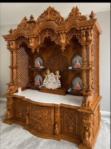 Buy Large Size Swami Narayan Altar for Home Buy Big Handcrafted Solid Wood Temple Pooja Room Manufacturers Wooden Mandir Sale - Product Image 2