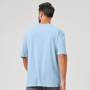 T-shirt décontracté pour homme à manches courtes, 100 % coton, respirant, séchage rapide, coupe oversize, couleur personnalisable, haute qualité, prix bas - Product Image 6