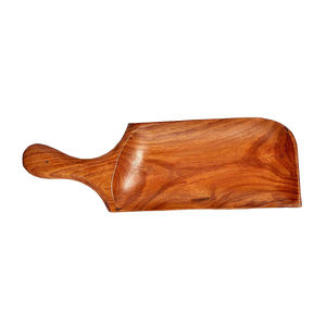 Plateau de service en bois durable avec poignée Plateau en bois naturel Longue assiette de service en bois pour les sushis, les biscuits et la cuisine domestique - Product Image 2