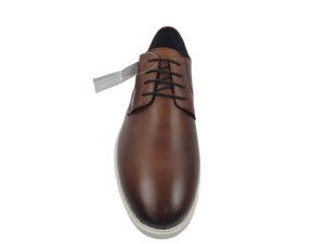 Zapatos Oxford de Vestir para Hombre, de Cuero Genuino Marrón, con Cordones, Punta Redonda, Entresuela Acolchada de EVA, Suela de Goma, para Oficina, Carrera, Todas las Temporadas - Product Image 2