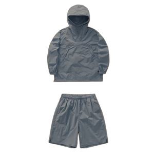 Conjunto de Pantalones Cortos y Chaqueta Cortavientos de Nailon para Hombre, con Capucha, Estampado Técnico, Personalizable con Bordado - Product Image 1