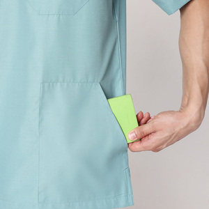 OEM Men Hospital Wear Polyester Spandex Workwear <b>Scrubs</b> <b>Set</b> Medical Nursing Healthcare Uniform <b>Set</b> For Hospital - Product Image 4